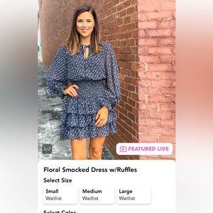 Henhouse Boutique floral smocked dress with ruffles